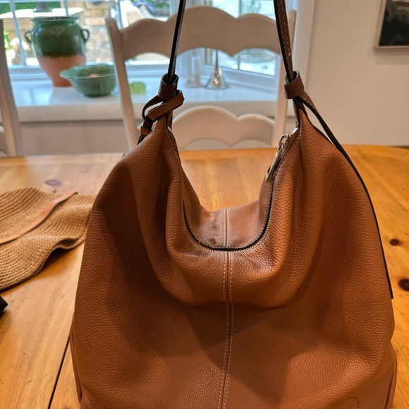 Vince Camuto Corin Tan Leather Hobo Bag - Picture 8 of 9